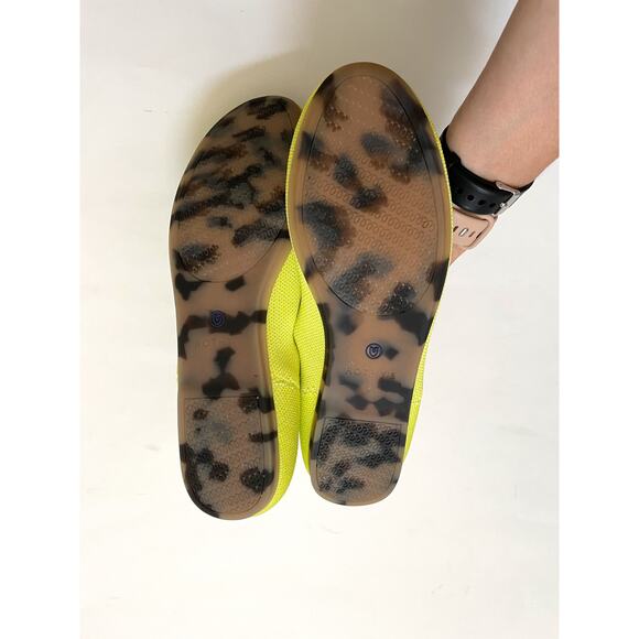 Rothy's Round Toe Stretch Flat Lime Bright Yellow Size 9 - Picture 8 of 9